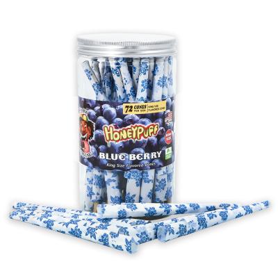 China New Design Custom Paper Blueberry Pre Flavored Rolled Cones With Flavor 110mm Tall for sale