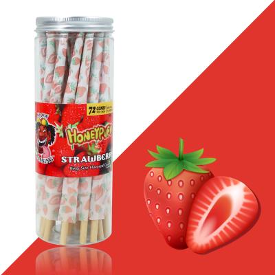 China For Cigarette Honeypuff New Design Rolling Papers Custom Strawberry Pre Flavored Pre Rolled Cones With Flavor 110mm Tall for sale