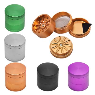 China Dougout 53*52mm Tobacco Grinder 4 Layers Smoking Aluminum Alloy Herb Grinder Groove Grinder Heavy Duty Tobacco Grinder for sale