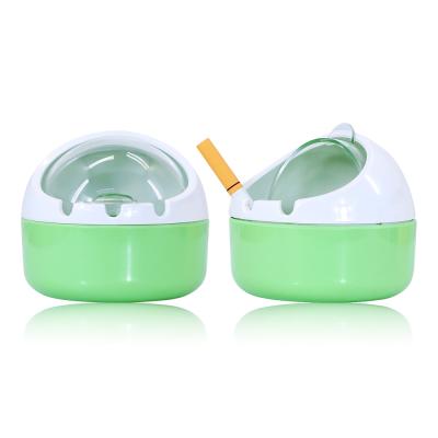 China Handmade Hard Plastic Cigarette Smoking Ashtray With Lid Wind Proof Butt Cigar Smoke Rolling Store Supplies for sale