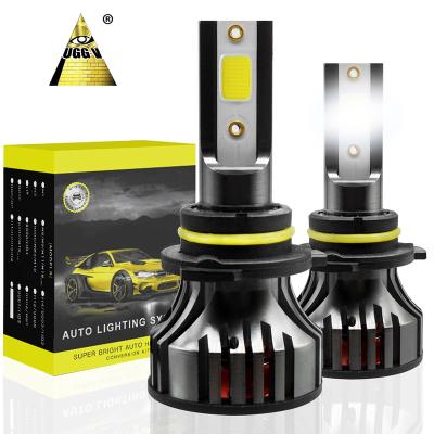 China Extremely Bright COB 6063 UG5C 9006 Aluminum LED Aviation Headlight Bulbs Chips 8000Lm 6000K H7 H4 H11auto Beam Angle Adjustable Lighting Systems for sale