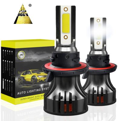 China UGGV UG5C Series H11 H4 H7 9006 LED Headlight Bulbs High & Low Beam Conversion Kit Super Bright All-in-One COB Chips 6000K Verano for sale