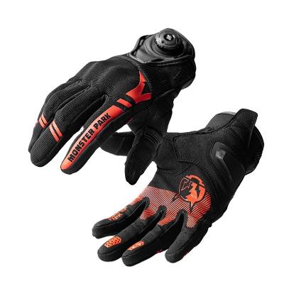 China Heat MONSTER PARK Motorcycle Gloves Winter Gloves Touch Screen Protector Leather Sheepskin All Finger Gloves for sale