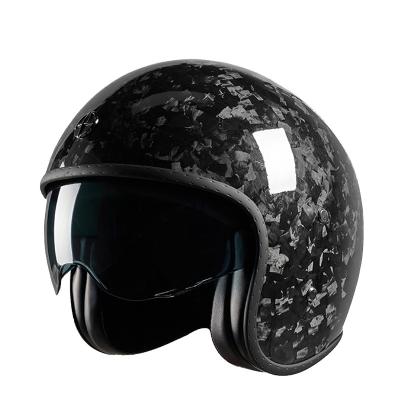 China Shell Carbon Fiber Helmet SNAIL Backup Motorcycle Half Helmet Open Face FOREIGN Light Cruising Pedal Head Retro for sale