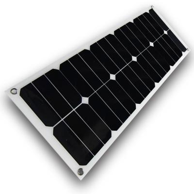 China Flexible Sonnenkollektoren Feuerfestigkeit SunPower 0,45 KILOGRAMM 25W für Marinesoldaten/Boot zu verkaufen