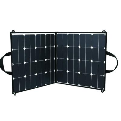 China Los paneles solares de encargo plegables 60 vatios de resistente a la corrosión con el paño negro de la fibra en venta