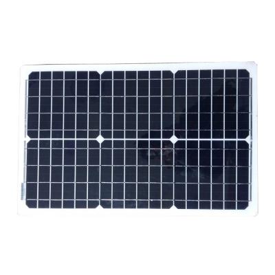 China Foto-voltaischer flexibler monokristalliner Sonnenkollektor 25W 12V für äußeres Straßenlaterne zu verkaufen