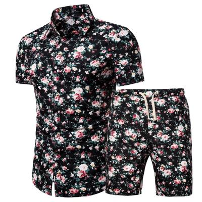 China Summer Breathable High Quality Mens Clothing Short Sleeve Two Piece Set Shirt And Shorts for sale