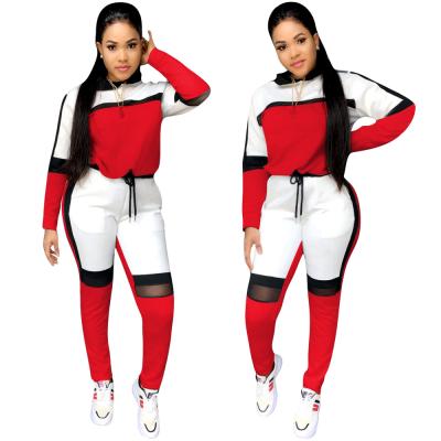 China Autumn And Winter New Women's Fashion Leisure Sports Suit Mesh Splicing Pant QUICK-DRY for sale