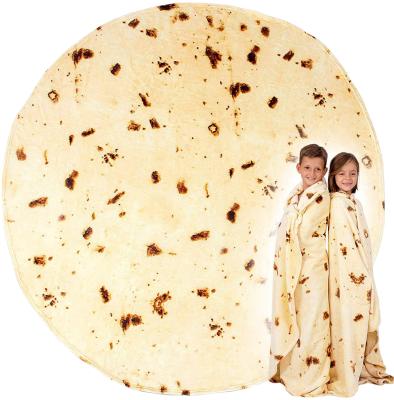 China 2021 HOT SALE Decorativos Sofa Blanket Burrito Child Safe Fleece Tortilla Pie Pattern Beach Coral Blanket for sale