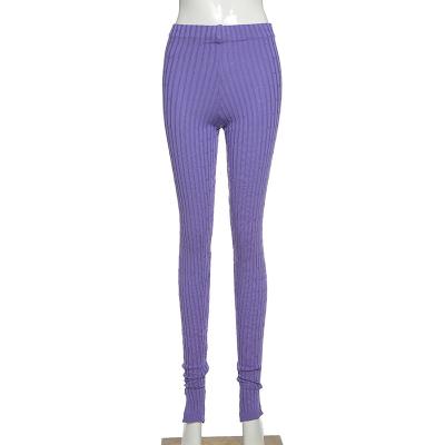 China 2021 New Women's Breathable Mid-waist Casual Pants With Buttocks And Slim-fitting Fashion Pants for sale