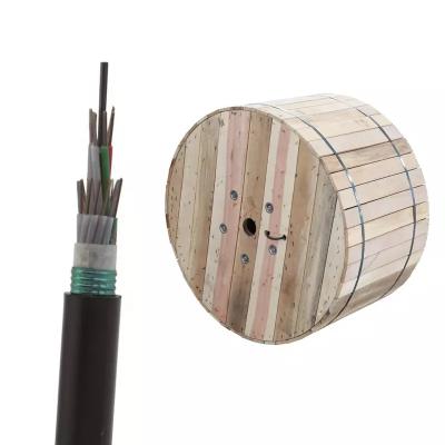 China 48 Core Aerial Steel Tape Armored Outdoor Duct Fiber Optic Cable GYTS for sale