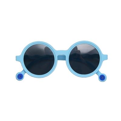 China New fashion sunglasses polarized sunglasses boys and girls sunglasses kids cute round silicone glass sunglasses for sale