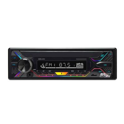 China Purevox 2022 New Product Car Stereo Audio System With BT Mult Color Changing Usb 12v 24v 1Din Fixed Panel Car MP3 Player for sale