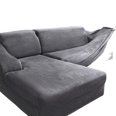 China Modern Plush Velvet Sofa Cover L Shaped For Living Room Couch Sectional Elastic Sofa Cover Slipcover for sale