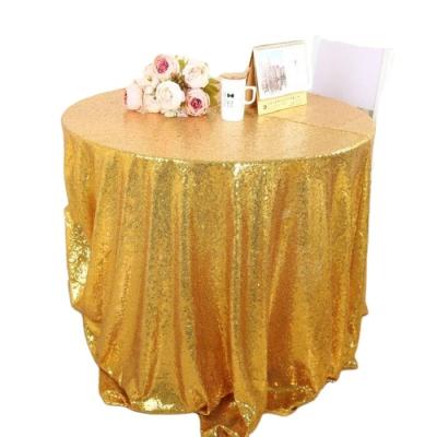 China Waterproof Glittery Shimmer Wedding And Party Sequin Glitz Elegant Table Cloth for sale