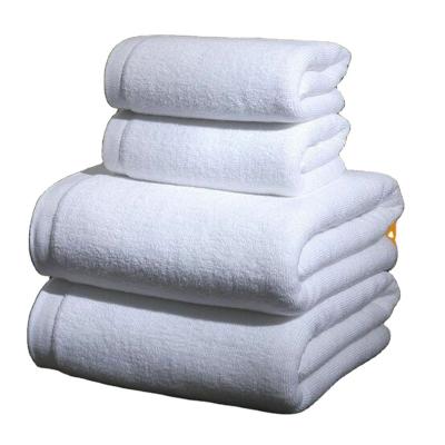 China Hot Selling High Quality 100% Pure Compressed Terry Cotton Luxury White Towel Hotel 21 Bath Towels With Low Price for sale