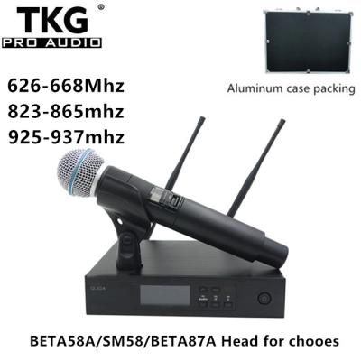 China True UHF Diversity QLXD4 Headset Professional Wireless Microphone Handheld Wireless Microphone Professional UHF Microphone TKG 626-937MHz UHF for sale