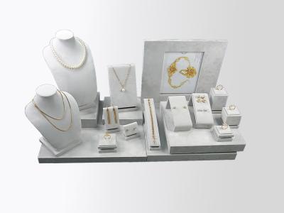 China Highend Jewelry Showcase Display Set Microfiber Fabric for Necklace,Earring,Ring for sale