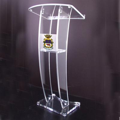 China Contemporary Clear Acrylic Lectern & Podium With Storage Shelf teacher podium for sale