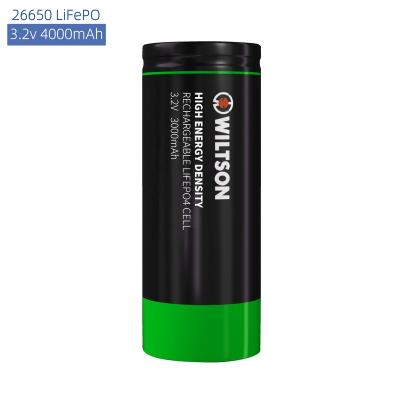 China High Quality Long Cycle Life LiFePO4 Lithium Ion Battery Cell Phosphate 26650 Cylindrical 3.2v 4000mAh Long Cycle Life Solar Storage for sale