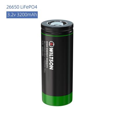 China Long cycle life lifepo4 zellen 26650 rechargeable battery akku 3.2v LiFePO4 Phosphate26650 3.2v 3200mAh lithium ion battery cells long cycle life for sale