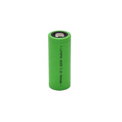 China Cylindrical Toys Lithium Ion Battery LiFePO4 Phosphate 26650 3.2v P3000mah 3.0Ah Battery Cells High Leak Current for sale