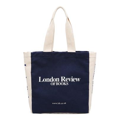 China Shoulder Canvas Cotton Canvas Tote Recyclable Customized Printed Canvas Shopping Bag for sale