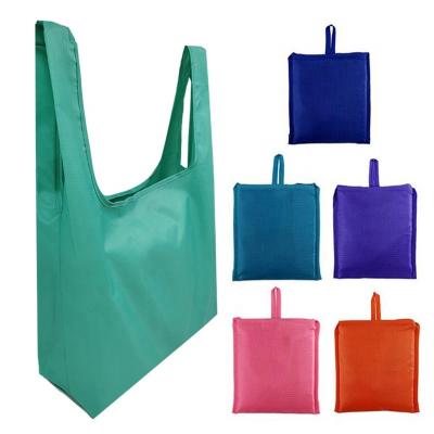 China Folding Recyclable Portable Reusable Shopping Bag Bag Waterproof Polyester Oxford Cloth for sale