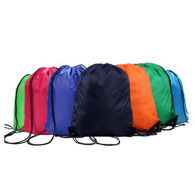 China Rope Handle Promotion Dye Sublimation Customized Polyester Waterproof Drawstring Bag for sale