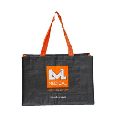 China Customized recyclable packaging polypropylene reusable shopping bag with logo eco pp woven bag for sale