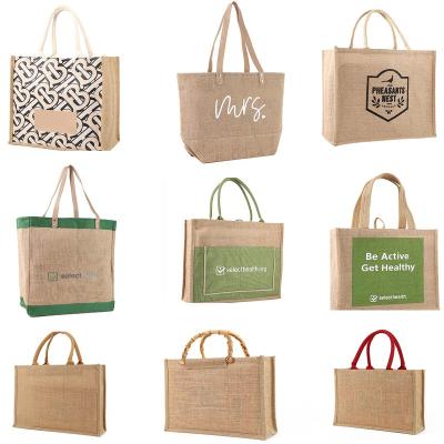 China Diy Sack Canvas Recyclable Canvas Bag Can Be Gift Set Shopping Yellow Jute Handbag Canvas Bag for sale