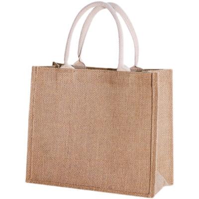 China Recyclable Canvas Lunch Box Bento Environmental Protection Shopping Bag Jute Tote Bag Custom Linen Canvas for sale