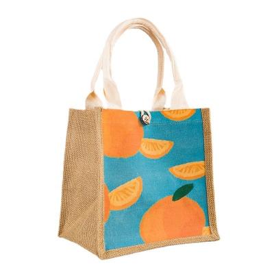 China Canvas Hessian Beach Tote Bag With Handle Recyclable Wholesale Promotion Hemp Jute Grocery Burlap for sale