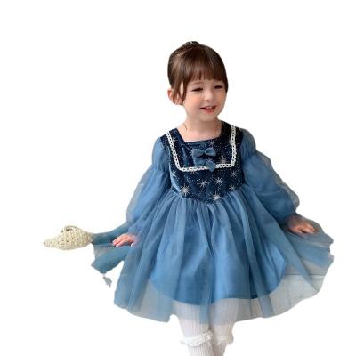 China Breathable Girls Dress 2021 Autumn Children's New Elsa Long Princess Dress Female Baby Princess Dress for sale