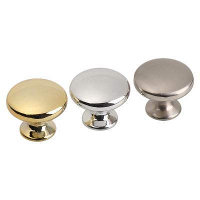 China Modern Zinc/Aluminum Alloy Closet Door Pulls Round Drawer Handles Cabinet Knobs With Screws Furniture Hardware for sale