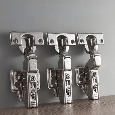 China Modern Furniture Hardware Hinge 304 Stainless Steel Soft End for Cabinets and Cupboard Furniture Fittings Damper Buffer Hinges for sale