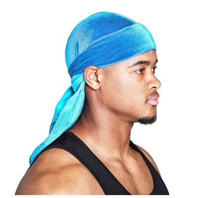 China Fanni Factory Price Wholesale Unisex Breathable Velvet Durags Luxury Du Rag Tail Long for sale