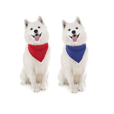 China Fanni Colorful Solid Color Cotton Dog Bandana 100% Viable Plain Square Dog Bandana de perros de Para de bandanas for wholesale for sale