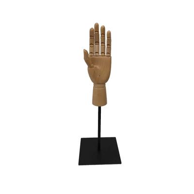 China Customize Flexible Wooden Jewelry Display Mannequin Hand For Sale for sale