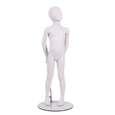 China Custom Faceless Fashion Children Clothing Display Dress Form Mannequin Covered With Cloth Plus Size With Stand for sale