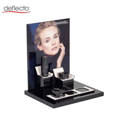 China Custom cosmetic shop acrylic rack, acrylic cosmetic display for lipstick, nail polish, skincare for sale