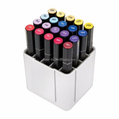 China Deflecto Marker Organizer, Viable Craft Desk and Locking Organizer, Stores Up to 20 Markers, White, 4 1/4