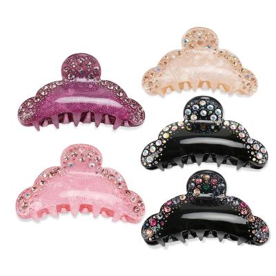 China Eco-friendly/Recyclable/Fancy Fashion Women Hair Accessories Big Rhinestone Austrian Hair Claw Hair Clips High Quality Acrylic Clips for sale