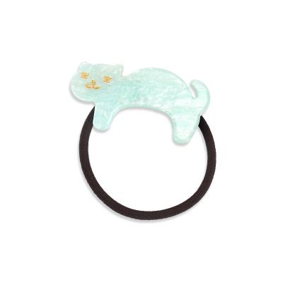 China Wholesale Colored Acrylic Hair Eco-friendly/Recyclable/Fancy Cat Shaped Elastic Hair Band Band Cheap Elastic Hair Bands For Girls for sale