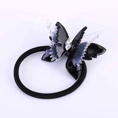 China 2019 Newest Butterfly Shape Elastic Acetate Cellulose Hair Band Eco-Friendly/Recyclable/Fancy High Quality Hair Band Women Hair Ties Wholesale for sale