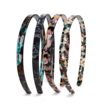 China Simple Eco-Friendly Print Headband Eco-Friendly Leopard Print Headband Acetate Tortoiseshell Headband Simple Women for sale