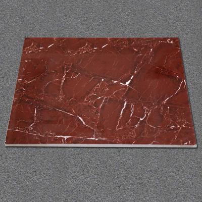 China Modern Red Jade Look Marble Porcelain Floor Tiles 600x600mm for sale