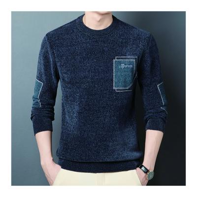 China Anti-Wrinkle Brand Clothing Male Fitted Thick Chunky Sweater Mens New Style Plus Size Slim Jacquars Sweater Men for sale