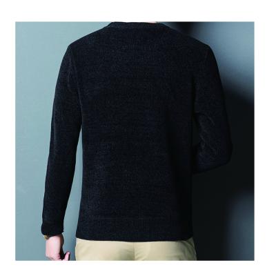 China Good quality Anti-wrinkle jacquard knit pullover sweater for men, wholesale plus size slim jacquard men's collared sweater for sale